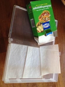 Line with food wrapping paper if desired